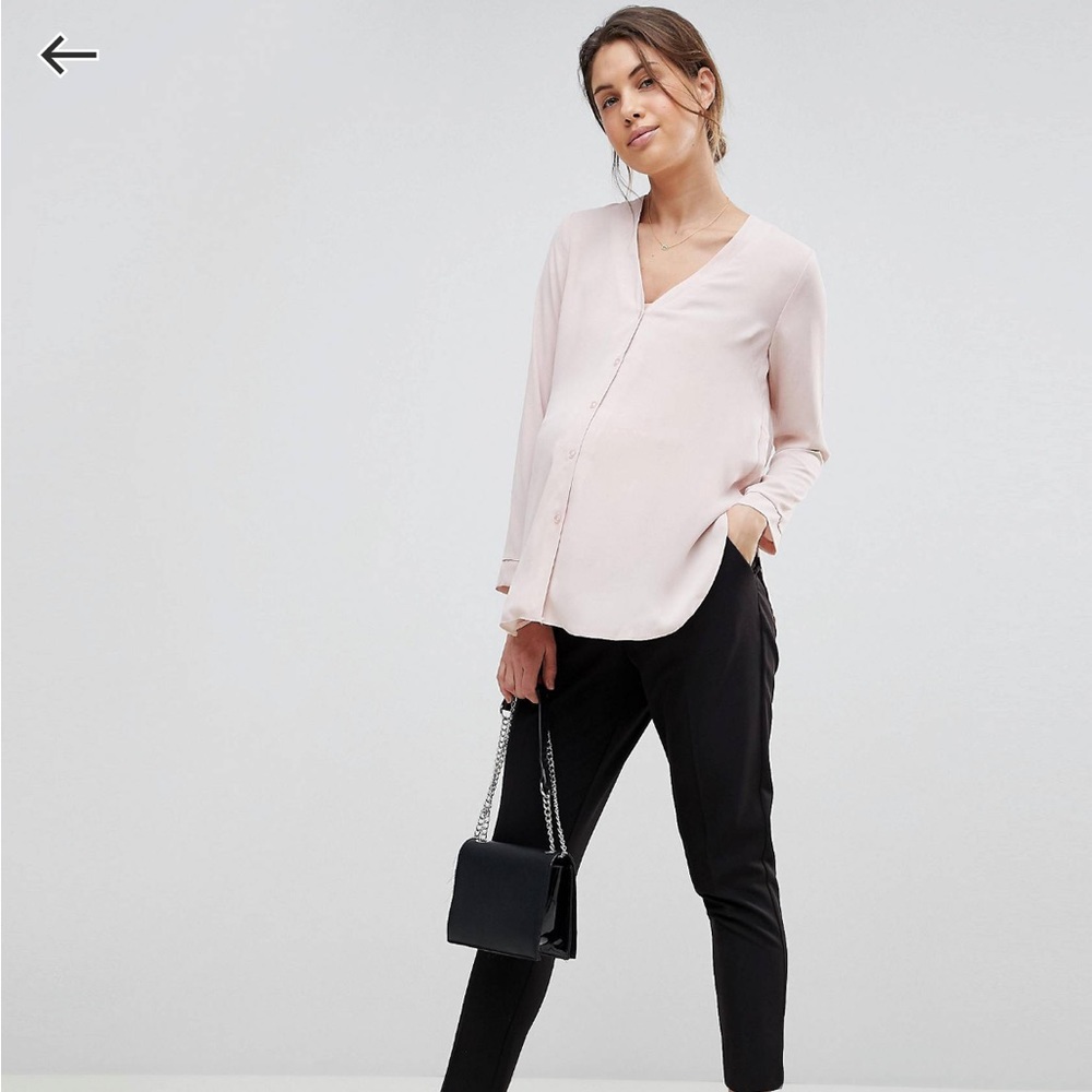 Asos maternity v neck blouse